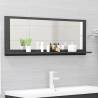 Bathroom Mirror Grey 100x10.5x37 cm Engineered Wood Colour grey Size 100 x 10.5 x 37 cm Quantity in Package 1 