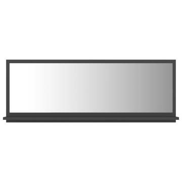 Stylish Grey Bathroom Mirror 100x10.5 cm - Durable Design