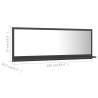 Stylish Grey Bathroom Mirror 100x10.5 cm - Durable Design