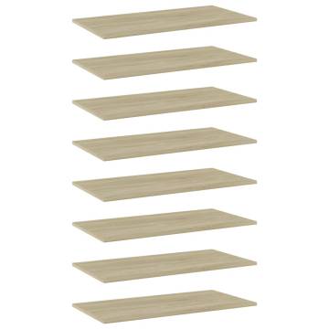 8 pcs Bookshelf Boards Sonoma Oak | Engineered Wood Storage