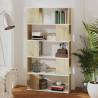 Book Cabinet Room Divider - White & Sonoma Oak 80x24x155 cm