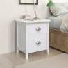 Nightstand 2 pcs with 2 Drawers White Colour white Quantity in Package 2 