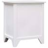 Elegant White Nightstands - Set of 2 with Drawers