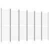 6-Panel White Room Divider - 300x180 cm Fabric | Hipo Market