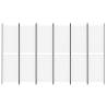 6-Panel White Room Divider - 300x180 cm Fabric | Hipo Market