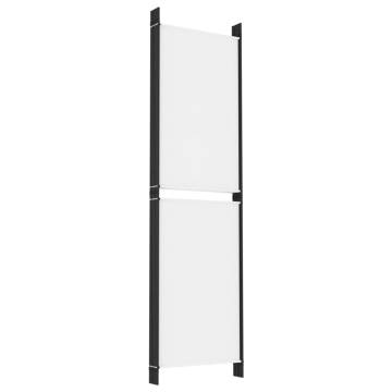 6-Panel White Room Divider - 300x180 cm Fabric | Hipo Market