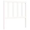 White Single Solid Wood Bed Frame with Headboard | HipoMarket