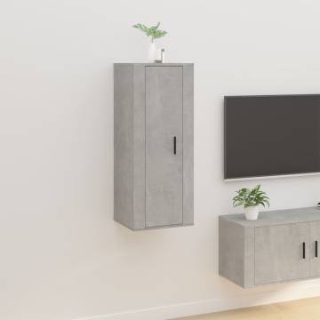 Wall Mounted TV Cabinet - Concrete Grey | Stylish & Functional