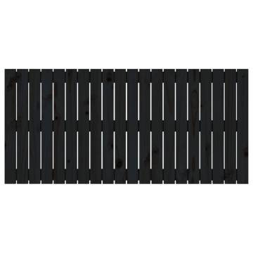 Elegant Black Wall Headboard 127.5x3x60 cm Solid Pine Wood