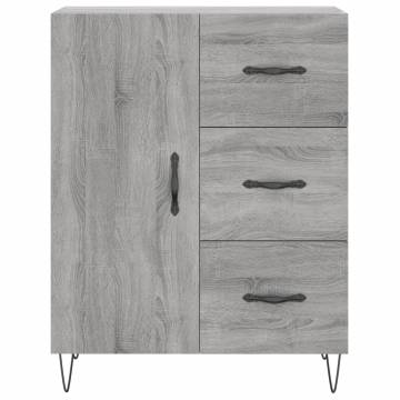 Stylish Highboard Grey Sonoma - 69.5x34x180 cm | HipoMarket