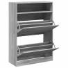 Shoe Cabinet with 2 Flip-Drawers Grey Sonoma | Hipomarket