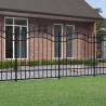 Garden Fence with Spear Top Black 165 cm Powder-coated Steel Quantity in Package 1 Length 165 cm 