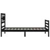 Black Small Single Bed Frame with Headboard | HipoMarket