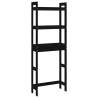 Stylish Black Toilet Rack - Solid Pine Wood (63x26x171 cm)