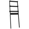 Stylish Black Toilet Rack - Solid Pine Wood 63.5x32x179 cm