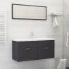 Bathroom Furniture Set Grey Engineered Wood Colour grey Size 100 x 38.5 x 46 cm Number of 1 Number of Pieces 