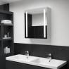 LED Bathroom Mirror Cabinet 60x14x62 cm Colour white and silver Size 62 x 14 x 60 cm Quantity in Package 1 