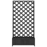 Black Solid Wood Fir Planter with Trellis | HipoMarket UK