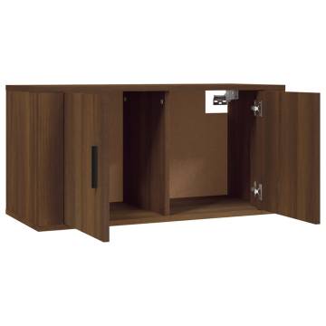 Stylish Wall-Mounted TV Cabinets - 2 pcs Brown Oak