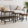 Nesting Coffee Tables 3 pcs Brown Oak Engineered Wood Colour brown oak Quantity in Package 3 