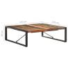 Industrial Coffee Table 120x120 cm - Solid Reclaimed Wood