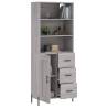 Stylish Highboard Grey Sonoma - Engineered Wood Storage