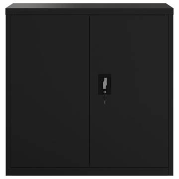 File Cabinet Black 90x40x90 cm - Durable Steel Storage Solution