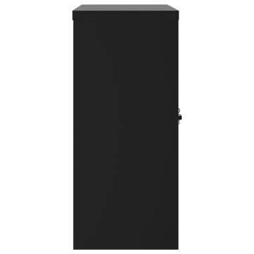 File Cabinet Black 90x40x90 cm - Durable Steel Storage Solution