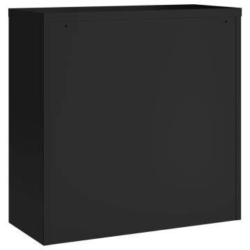 File Cabinet Black 90x40x90 cm - Durable Steel Storage Solution