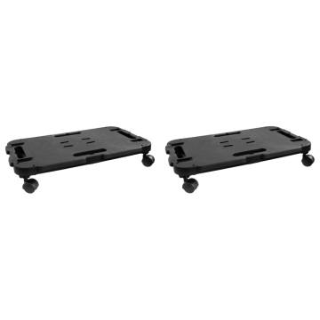 Transport Trolleys 2 pcs Black Polypropylene 200 kg - HipoMarket