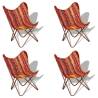 Butterfly Chairs 4 pcs Multicolour Chindi Fabric Quantity in Package 4 