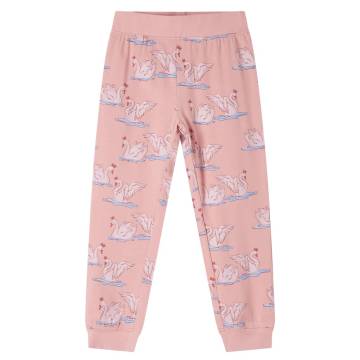 Kids' Long Sleeve Pyjamas - Light Pink Swan Print (Size 92)