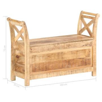 Solid Mango Wood Hall Bench - Stylish & Durable | HiPo Market