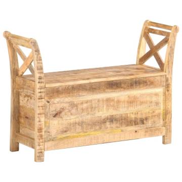 Solid Mango Wood Hall Bench - Stylish & Durable | HiPo Market