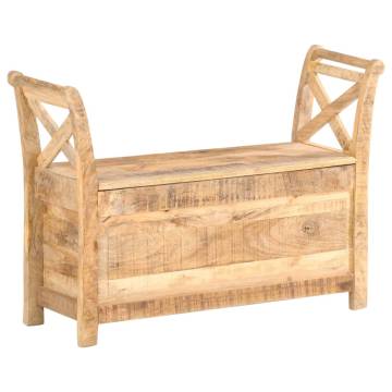 Solid Mango Wood Hall Bench - Stylish & Durable | HiPo Market