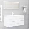 2 Piece Bathroom Furniture Set White Engineered Wood Colour white Number of 1 Number of Pieces 