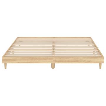 Sonoma Oak Bed Frame 140x200 cm - Stylish & Durable