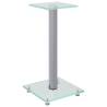 Speaker Stands 2 pcs - Silver Tempered Glass Design