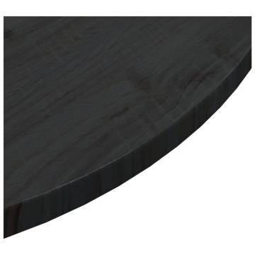 Table Top Black Ø90x2.5 cm Solid Wood Pine - Durable & Stylish