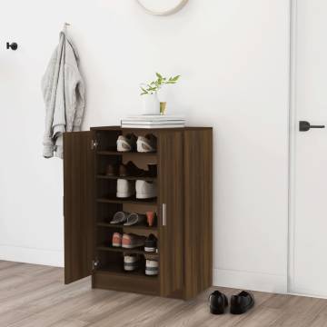 Shoe Cabinet Brown Oak 60x35 cm | Stylish Storage Solution