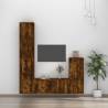 4 Piece Smoked Oak TV Cabinet Set | Stylish & Practical Design