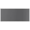 High Gloss Grey Bookshelf Boards - 4 pcs | HipoMarket