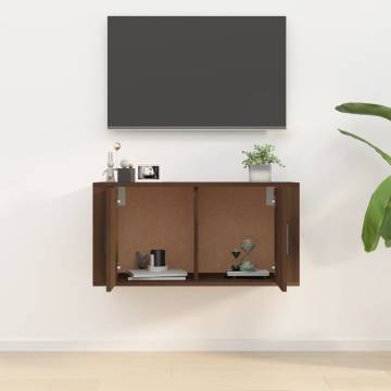 Wall Mounted TV Cabinet Brown Oak - 80x34.5x40 cm | Hipo Market