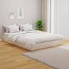 Bed Frame White Solid Wood 135x190 cm Double Colour white Size 135 x 190 cm 