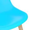 Stylish Blue Plastic Dining Chairs - 2 pcs | HipoMarket