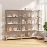 5-Layer Shelves 3 pcs Silver Steel&Engineered Wood Colour silver Size 90 x 40 x 180 cm Quantity in Package 3 Amount 