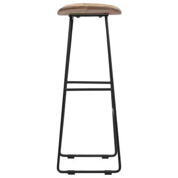 Bar Chairs Set - 2 Pcs Reclaimed Teak | HipoMarket UK