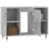 Stylish Concrete Grey Bathroom Cabinet - 80x33x60 cm