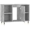 Stylish Concrete Grey Bathroom Cabinet - 80x33x60 cm