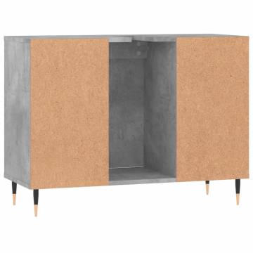 Stylish Concrete Grey Bathroom Cabinet - 80x33x60 cm